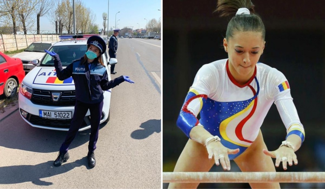 Schimbări în vremuri de criză! A renunțat la costumul de gimnastică pentru cel de polițist