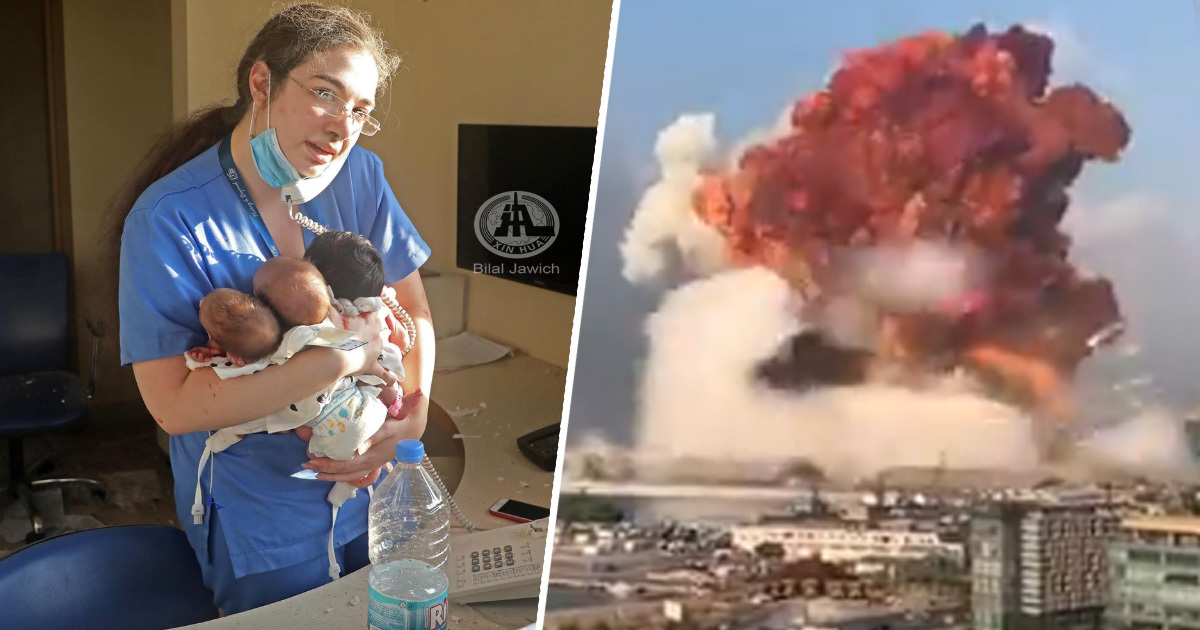 „E un înger!” Asistenta libaneză care a salvat trei bebeluși din explozie. POZA CARE A DEVENIT VIRALĂ