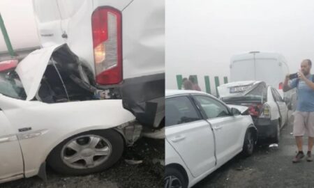 Trafic oprit pe autostrada A2 Bcurești-Constanța. Carambol uriaș