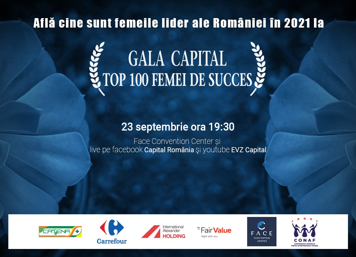 Capital TOP 100 femei de succes din România. Ediția 2021 poate fi găsită acum pe piață!