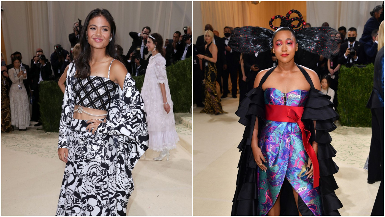 Emma Răducanu vs Naomi Osaka pe covorul roșu la Met Gala. Noua venită îi face față cu grație fostei număr 1 al tenisului feminin