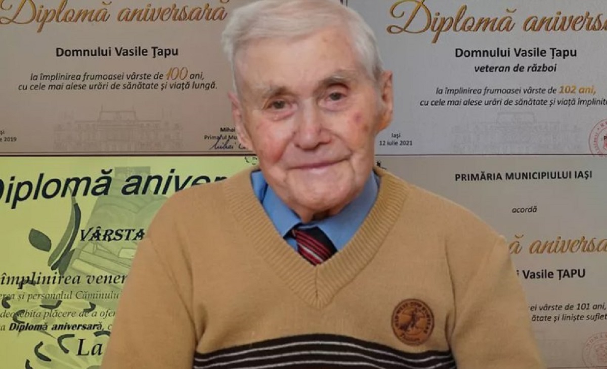 Secretele domnului Vasile. Are 102 ani și este într-o formă de zile mari: ”Am o rutină în fiecare zi”