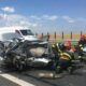 Polițiștii, îngroziți de accidentul de pe Autostrada Vestului. „Oameni buni, vă rugăm insistent…”