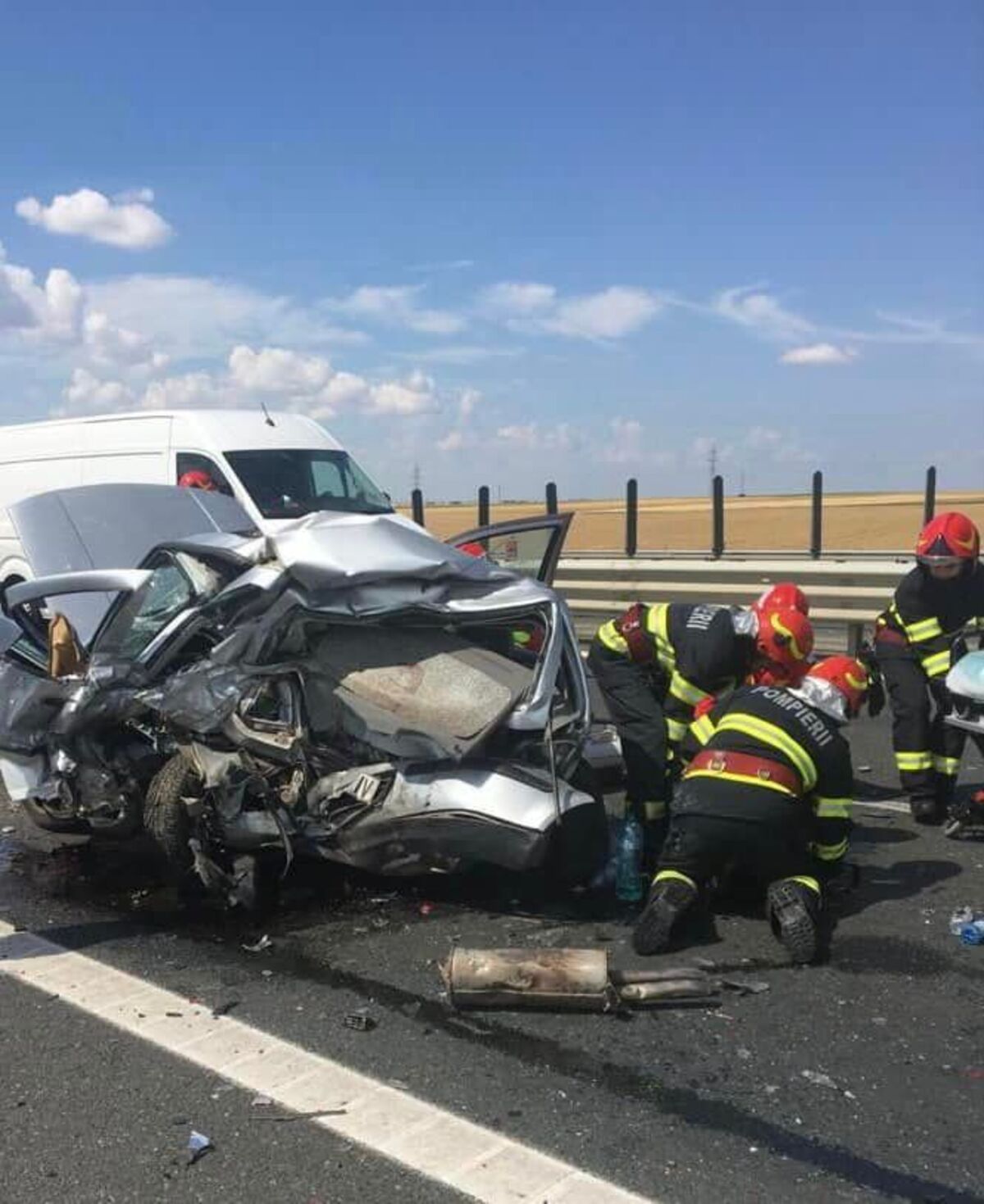 Polițiștii, îngroziți de accidentul de pe Autostrada Vestului. „Oameni buni, vă rugăm insistent…”