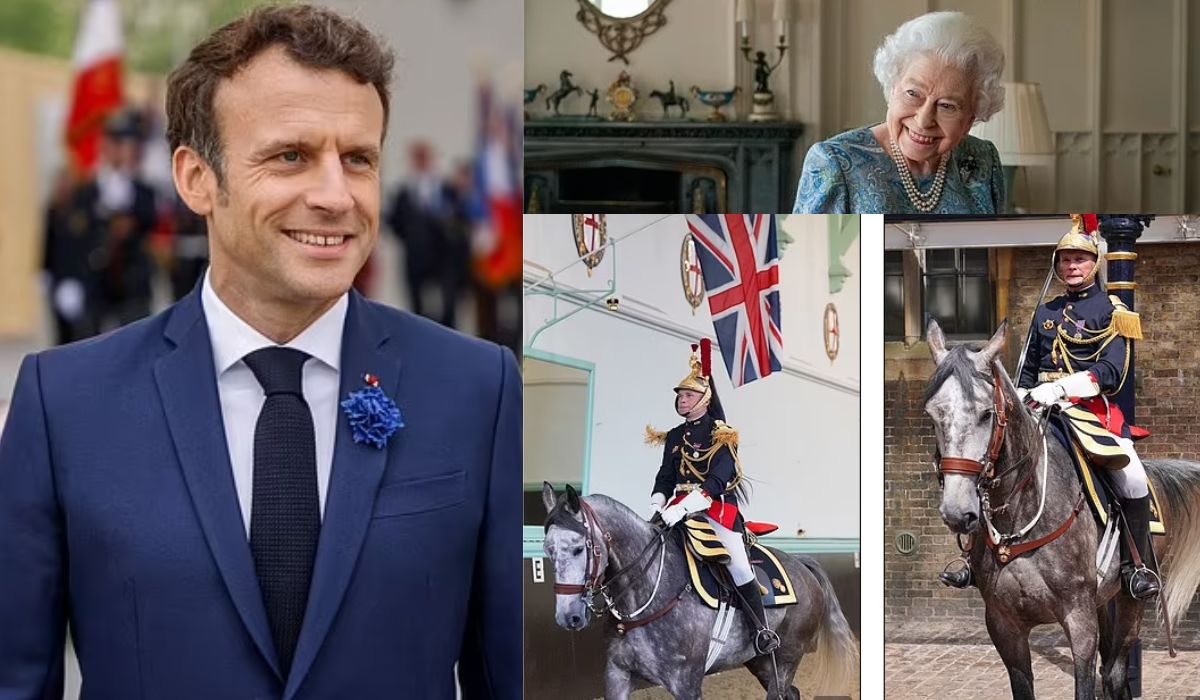 Regina a primit un cal de cavalerie drept cadou pentru Jubileul de Platină de la președintele Franței