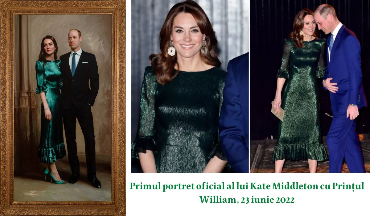 Kate și Prințul William, împreună pe perete. Este primul portret de cuplu, pictat și expus într-un muzeu