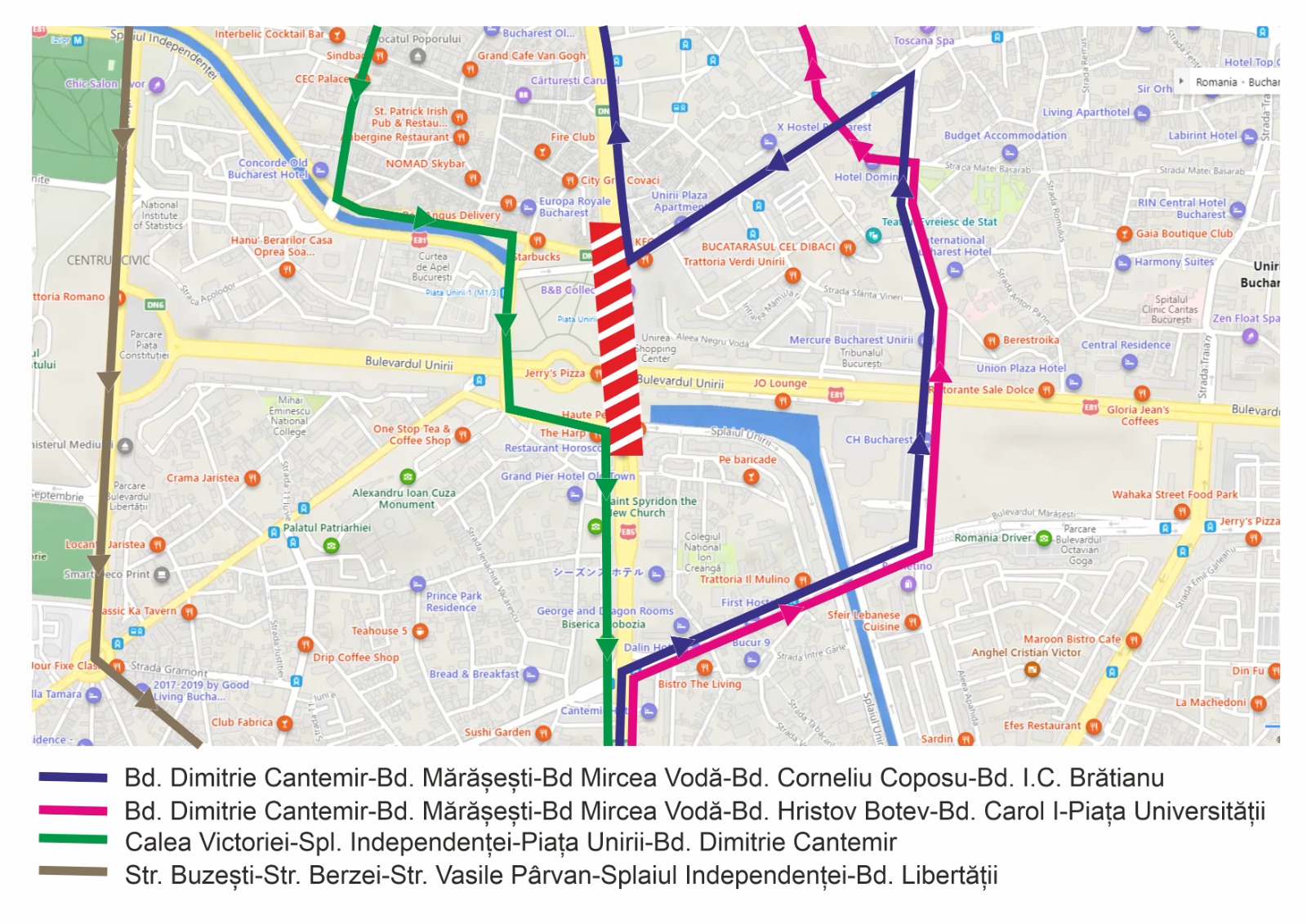 Poliția a stabilit rutele pe unde vor circula șoferii, de duminică, în zona Unirii. Pasajul se închide