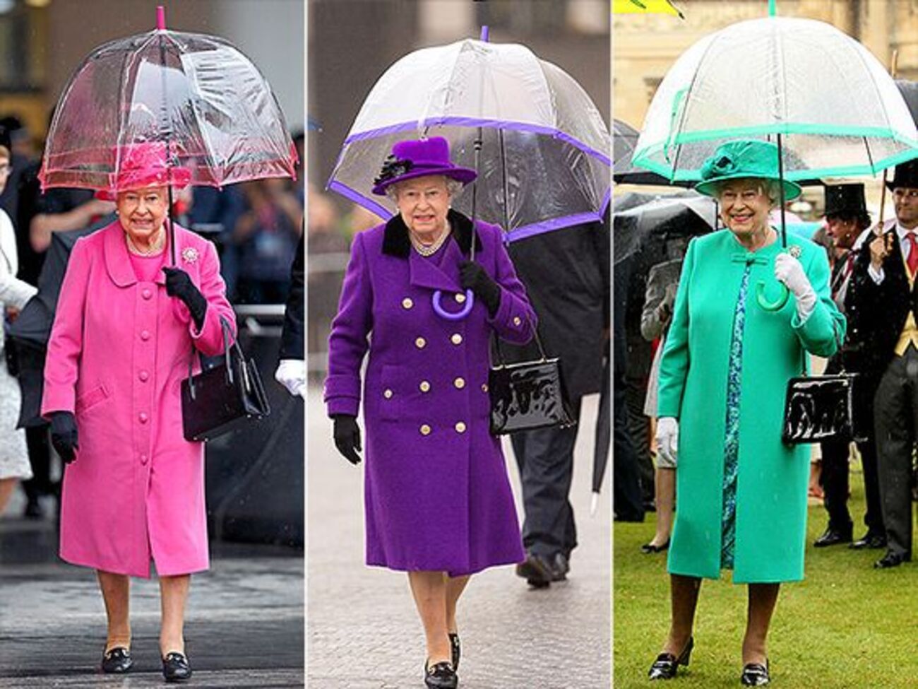 Incredibila Elisabeta, regina curcubeu. O analiză de decenii arată paleta cromatică a reprezentantei monarhiei britanice. Foto