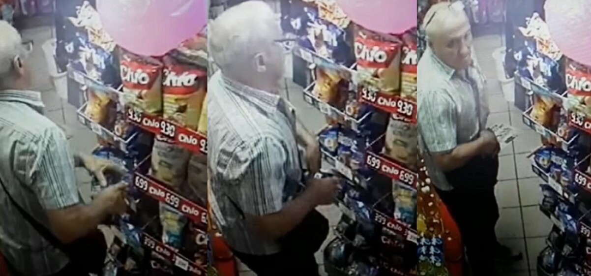 Imaginile disperării la Bacău. Un bătrân lihnit de foame, filmat în timp ce fura o pungă de orez din supermarket