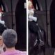 Incident la Curtea Reginei. Turistă dezamăgită după ce paznicul Reginei a țipat la ea pentru că a atins frâiele calului