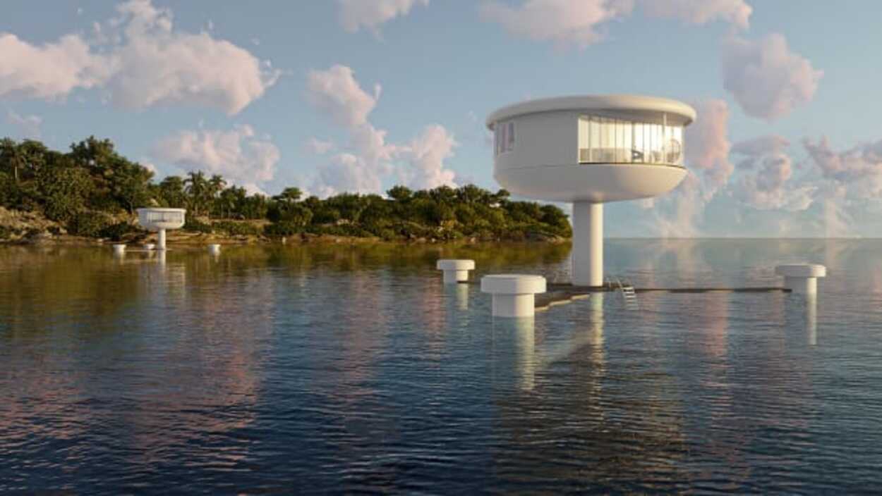 Casele pe apă sunt locuințele viitorului. Iată cum arată și cât costă un „cocostârc de oțel”