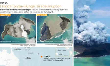 Unul dintre efectele vulcanului Tonga, care a erupt anul acesta, ar putea fi încălzirea Terrei. Alte efecte de senzație