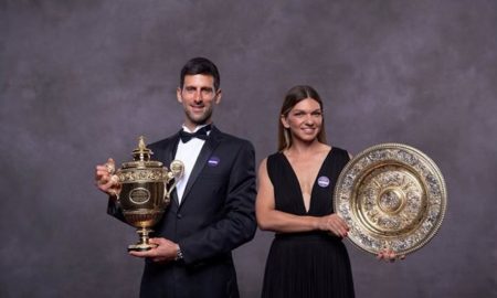 Halep și Djokovic, dopați ca să piardă meciurile? O filmare cu asul sârb suscită comentarii legate de băutura dată de staf