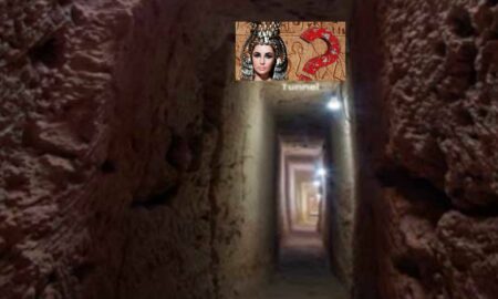 Într-o stâncă a fost descoperit  un tunel care ar putea duce la mormântul pierdut al Cleopatrei și al iubitului ei, Marc Antoniu