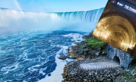 Imensul tunel de sub Cascada Niagara, construit cu mai bine de un secol în urmă, a fost deschis anul acesta