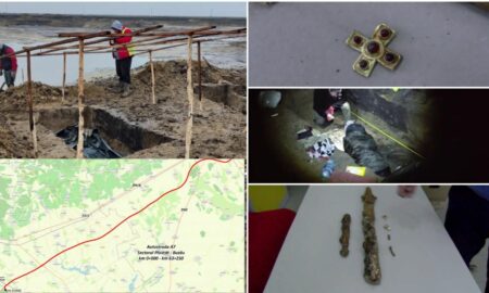 O comoară a fost descoperită într-un mormânt pe traseul viitoarei autostrăzi Ploiești-Buzău 