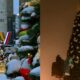 Sărbători: Moscova, decorată cu simbolurile războiului, iar Kievul, cu figurine în formă de porumbei albi