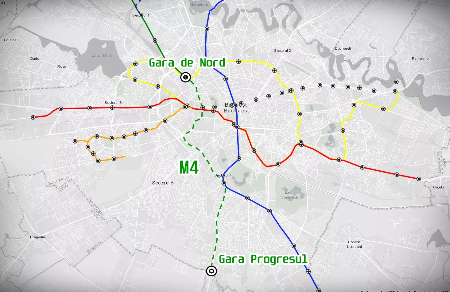 Dezbatere publică despre o nouă magistrală de metrou! Traseul M4 Gara de Nord – Gara Progresul