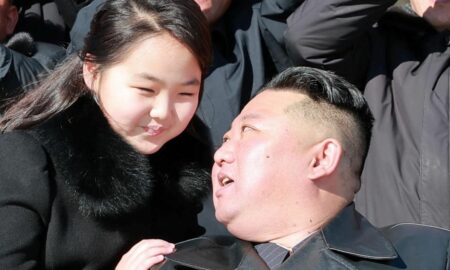 Kim Jong Un și fiica sa, Ju Ae, sursă foto SkyNews