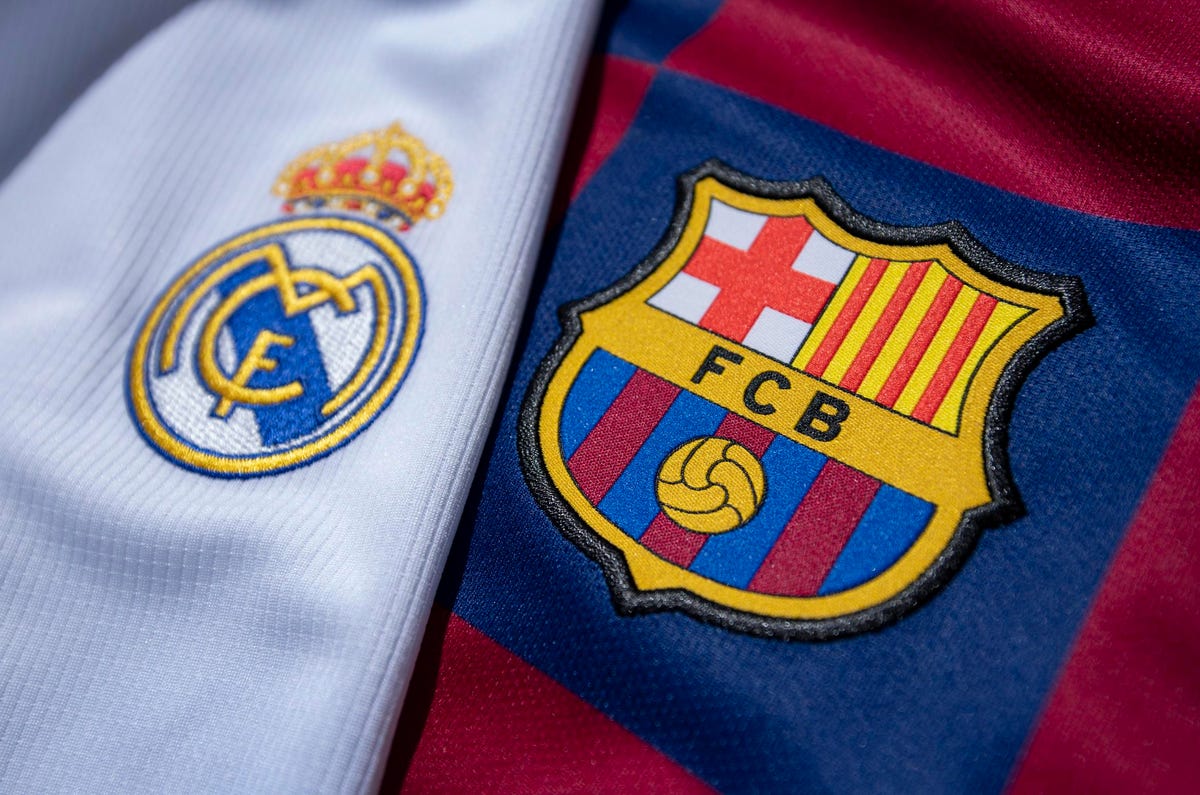 logo Real Madrid și FC Barcelona: sursă foto: forbes.eo