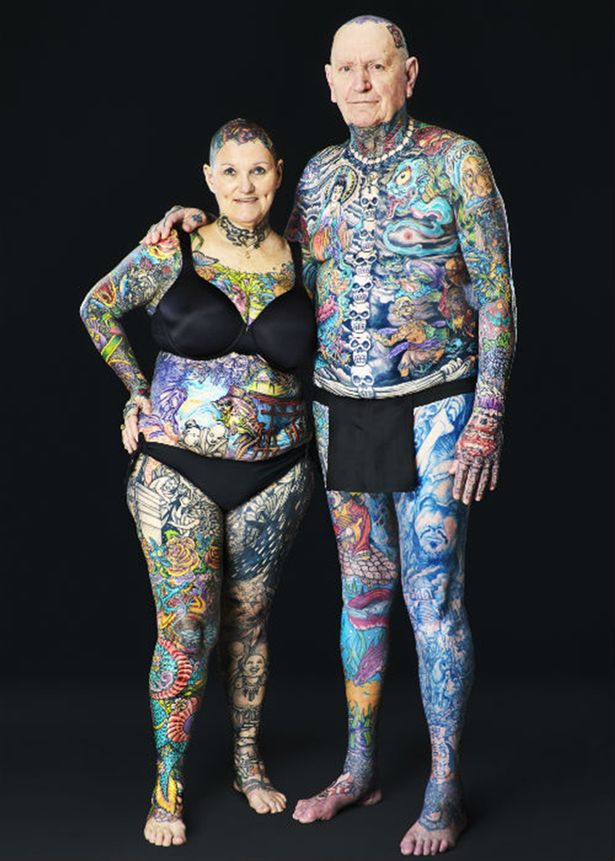 Charlotte și Chuck s-au cunoscut la un salon de tatuaje (Imagine Guinness World Records)