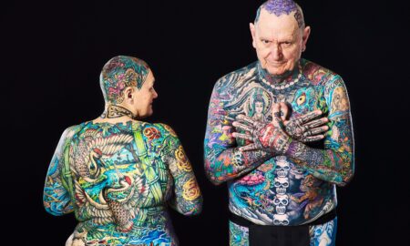 Cel mai tatuat senior din lume, sursa foto twitter