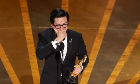 Ke Huy Quan pe scena premiilor Oscar, sursă foto LA Times