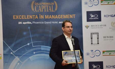 Daniel Epure, director Fundația Metropolis, pe scena Galei Capital „Excelență în Management”, Sursa foto Christian Blancko