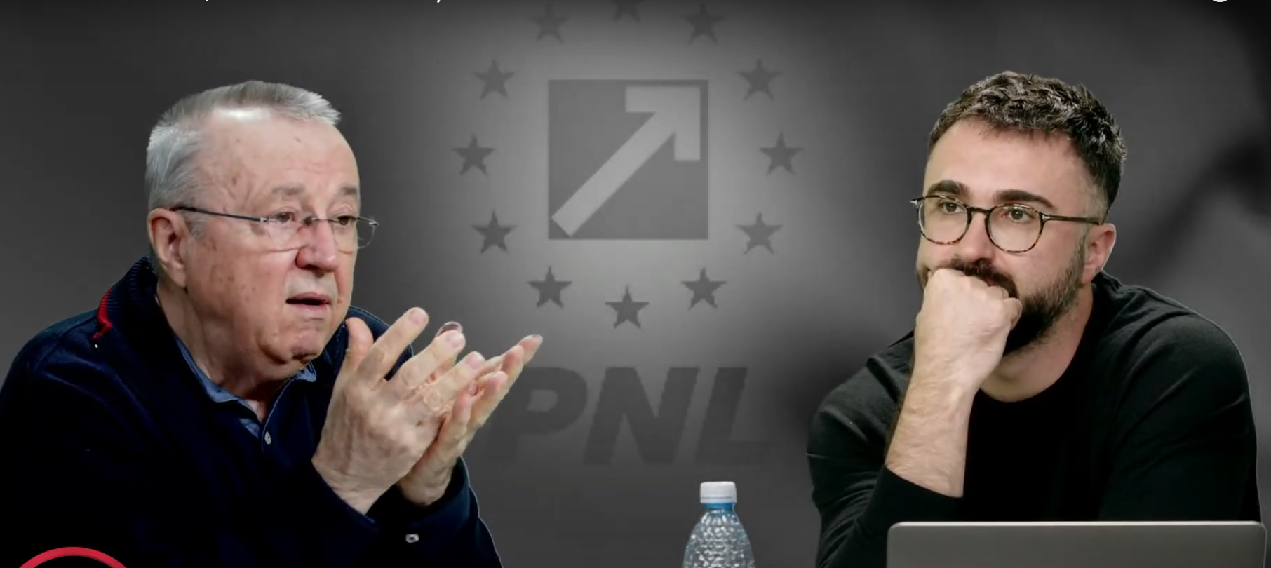 Jurnalistul Ion Cristoiu și Ionuț Cristache, în cadrul podcastului „Hai România” din data de 3 aprilie 2023 (sursă foto: captură video Hai România)