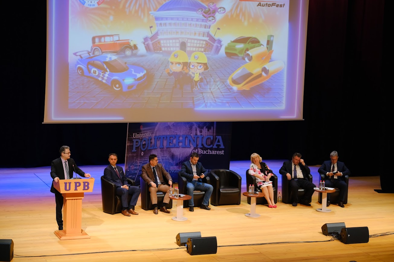Domeniul transporturilor și industria auto, aduse în discuție la o conferințăă din cadul UPB (sursă foto: Universitatea Politehnică din București)