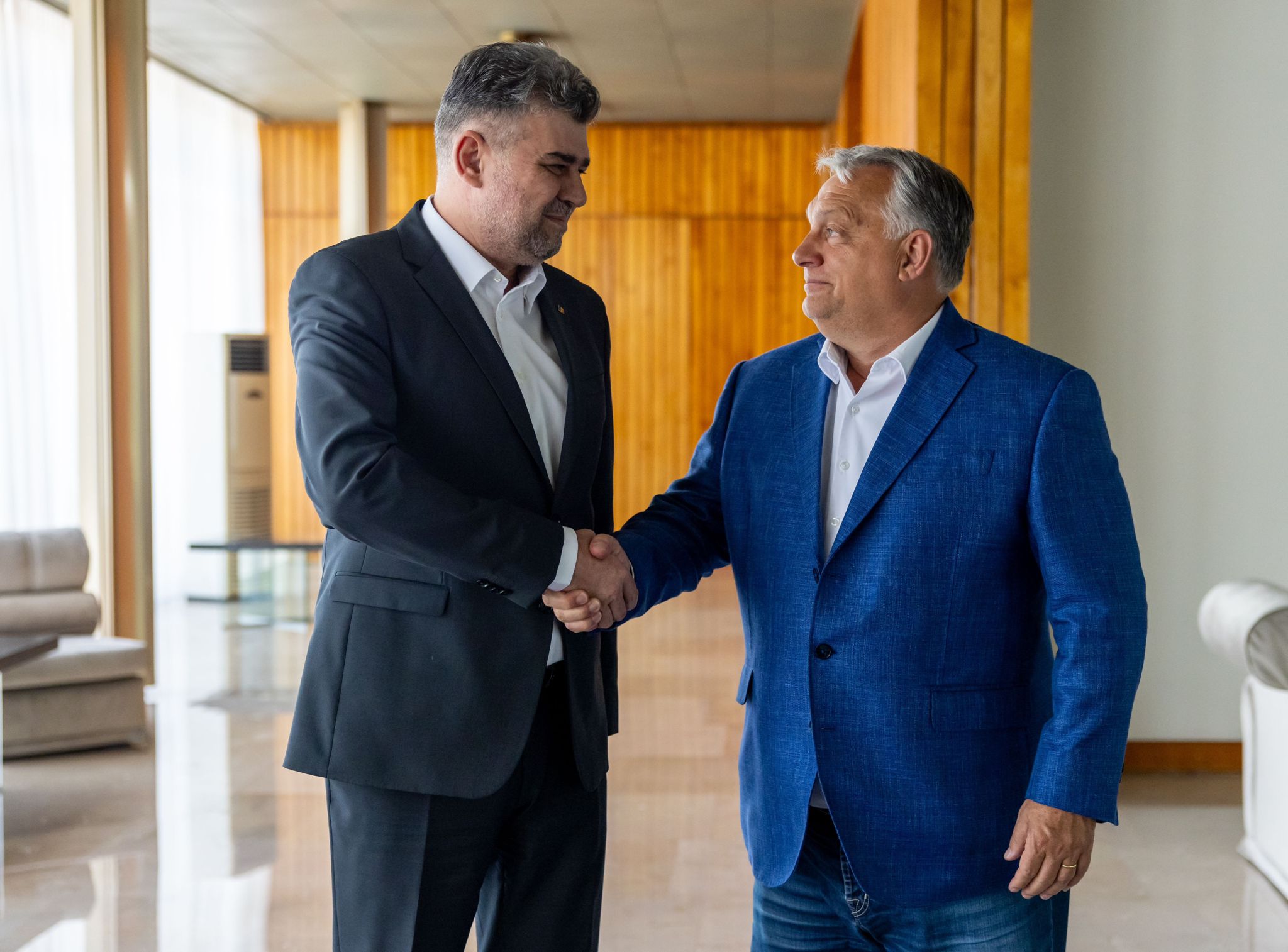 Marcel Ciolacu si Viktor Orban SUrsa foto Hotnews