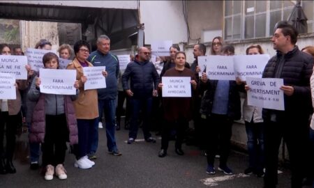 Angajații CNP protestează, sursa foto Observator