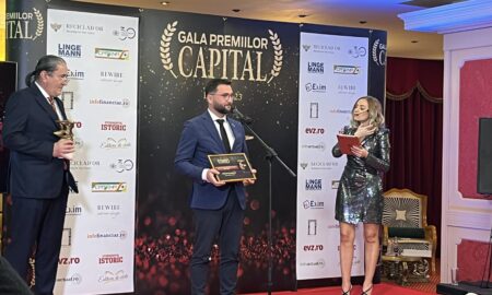 Andrei Carabelea, primar Piatra Neamț, la Gala PRemiilor Capital (sursă foto: Infofinanciar)