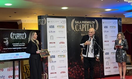 Damian Drăghici, pe scena premiilor Capital (sursă foto: Infofinanciar)