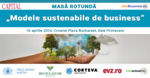 „Modele sustenabile de buiness”, tema Mesei Rotunde organizate de Capital și Infofinanciar